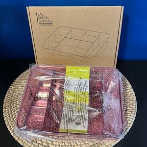 New in Box SAS Salon Supplies Just the Grips Pink Cosmetic Organizer